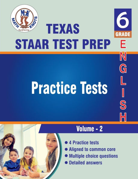 Texas State (STAAR) , 6th Grade ELA Practice Tests ,Volume 2