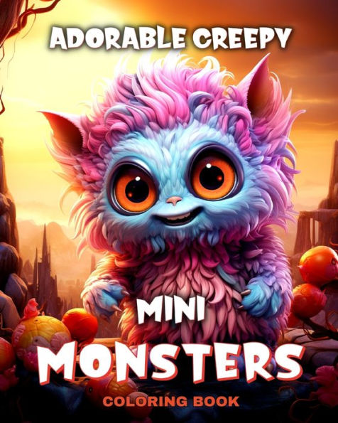 Adorable Creepy Mini Monsters Coloring Book: Coloring Pages with Cute Little Monsters, Fantasy Creatures for Adults & Teens