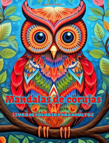 Mandalas de corujas Livro colorir para adultos Imagens antiestresse estimular a criatividade: mï¿½sticas aliviar o estresse e equilibrar mente