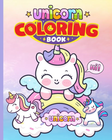 Unicorn Coloring Book For Kids: Easy Coloring Book for Kids, A Delightful Coloring Book for Kids Ages 4-8