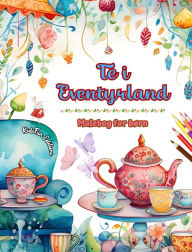 Title: Te i eventyrland - Malebog for bï¿½rn - Kreative illustrationer af teens fortryllende verden: Sjov samling af yndige te-scener til bï¿½rn, Author: Kidsfun Editions