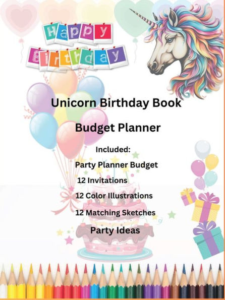 Unicorn Bithday Book: Party Budget & Interactive Book