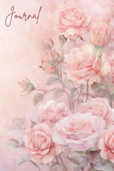 Journal: Soft Pink Roses 6x9" 120 Lined Blank Pages