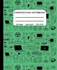 Title: Green Neon Gamer 1 Wide Ruled Composition Notebook, Author: Tiffany Berry