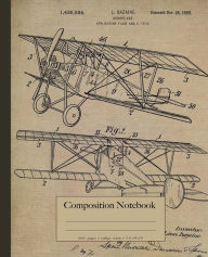 Title: Composition notebook. Airplane: Vintage Biplane Diagram Notebook. Vintage style aesthetic art nouveau journal featuring aviation nostalgia., Author: Mad Hatter Stationeries