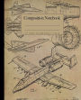 Composition notebook. Jet Airplane: Vintage style aesthetic journal featuring high-speed aviation theme.