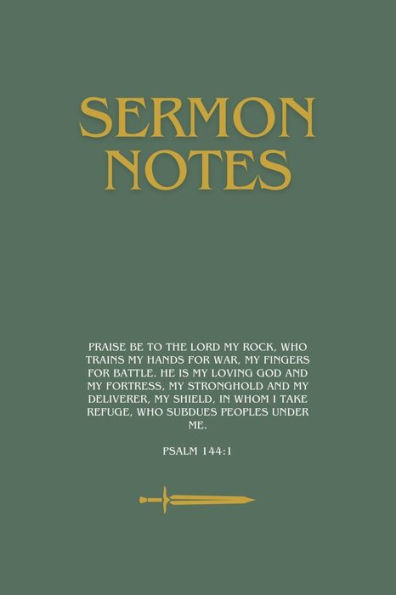 Men's Sermon Notebook - Green