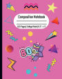 Composition Notebook Colorful 80s Theme 120 Pages College Ruled Notebook for Kids, Teens and Adults