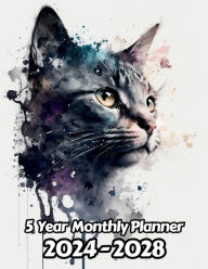 Title: Watercolor Cat 5 Year Monthly Planner: Large 60 Month Calendar Gift For People Who Love Kittens, Pet Lovers For Back To School, Office, Work, Author: Designs By Sofia