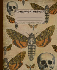 Title: Composition Notebook. Death Moth: Vintage style aesthetic journal featuring Insect, Gothic design theme., Author: Mad Hatter Stationeries