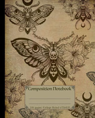 Title: Composition notebook. Boho Death Moth: Vintage style aesthetic journal featuring Bohemian Death Moth design theme., Author: Mad Hatter Stationeries