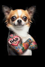 DAD tattoo chihuahua: 6x9 blank lined journal : 100 pages