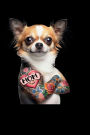 MOM tattoo chihuahua: 6x9 blank lined journal : 100 pages