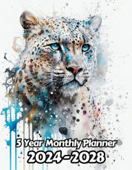 Title: Watercolor Snow Leopard 5 Year Monthly Planner: Large 60 Month Calendar Gift For People Who Love Forest Animals, Countryside Lovers For Back To School, Office, Work, Author: Designs By Sofia