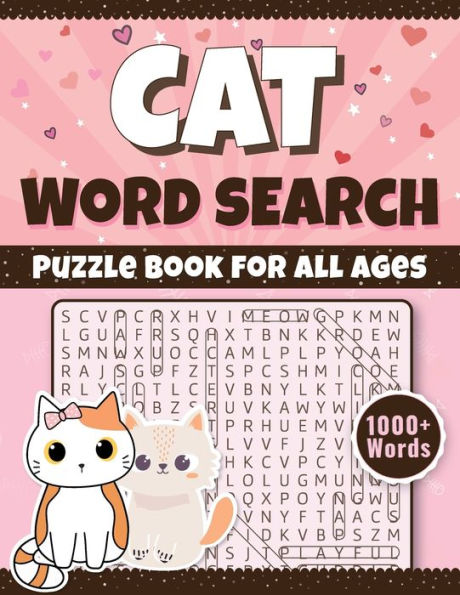 CAT THEMED WORD SEARCH PUZZLE BOOK -LARGE PRINT - FOR ALL AGE