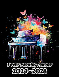 Title: Watercolor Piano 5 Year Monthly Planner v2: Large 60 Month Planner Gift For People Who Love Music, Instrument Lovers 8.5 x 11 Inches 122 Pages, Author: Designs By Sofia