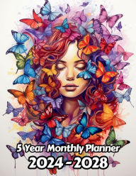Title: Watercolor Butterflies 5 Year Monthly Planner v34: Large 60 Month Planner Gift For People Who Love Wildlife, Nature Lovers 8.5 x 11 Inches 122 Pages, Author: Designs By Sofia