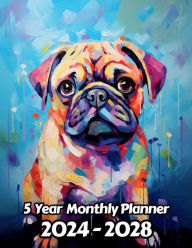 Title: Oil Painted Pugs 5 Year Monthly Planner: Large 60 Month Planner Gift For People Who Love Dog, Puppy and Pet Lovers 8.5 x 11 Inches 122 Pages, Author: Designs By Sofia