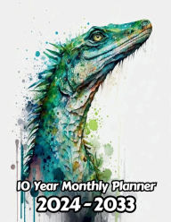 Title: Watercolor Lizard 10 Year Monthly Planner: Large 120 Month Planner Gift For People Who Love Reptiles, Animal Lovers 8.5 x 11 Inches 242 Pages, Author: Designs By Sofia