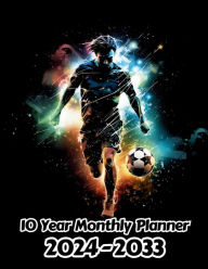 Title: Watercolor Soccer 10 Year Monthly Planner v9: Large 120 Month Planner Gift For People Who Love Football, Sport Lovers 8.5 x 11 Inches 242 Pages, Author: Designs By Sofia