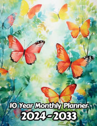 Title: Watercolor Butterflies 10 Year Monthly Planner v38: Large 120 Month Planner Gift For People Who Love Wildlife, Nature Lovers 8.5 x 11 Inches 242 Pages, Author: Designs By Sofia