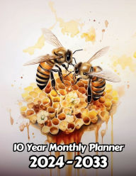 Title: Watercolor BumbleBees 10 Year Monthly Planner v4: Large 120 Month Planner Gift For People Who Love Wildlife, Nature Lovers 8.5 x 11 Inches 242 Pages, Author: Designs By Sofia