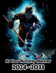 Title: Abstract Ice Hockey 10 Year Monthly Planner v5: Large 120 Month Planner Gift For People Who Love Olympic Games, Winter Sport Lovers 8.5 x 11 Inches 242 Pages, Author: Designs By Sofia
