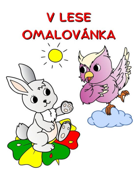 V Lese Omalovï¿½nka: Krï¿½snï¿½ ilustrace s přï¿½rodou a zvï¿½řaty k vybarvenï¿½ pro děti 3+