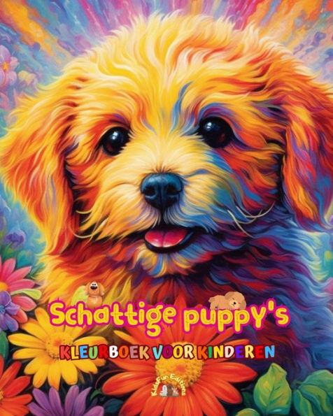 Schattige puppy's - Kleurboek voor kinderen Creatieve en grappige scï¿½nes van lachende honden: Charmante tekeningen die creativiteit plezier stimuleren