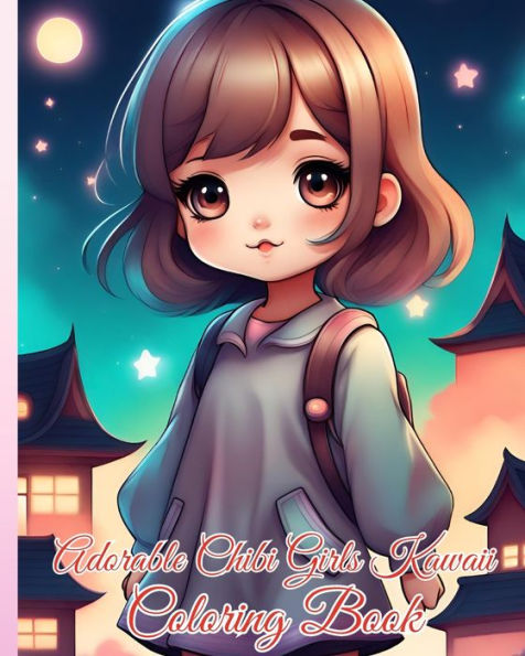 Adorable Chibi Girls Kawaii Coloring Book: Featuring Cute Designs in Anime Style, Fantasy Coloring Book For Kids, Teens