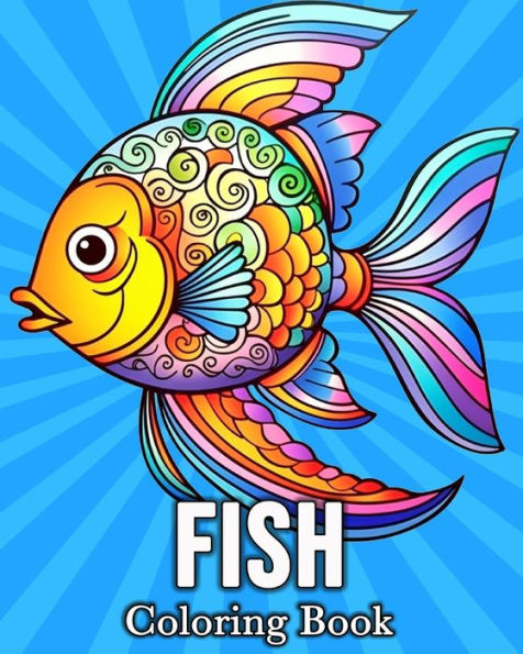 Fish Coloring book: 50 Cute Images for Stress Relief and Relaxation