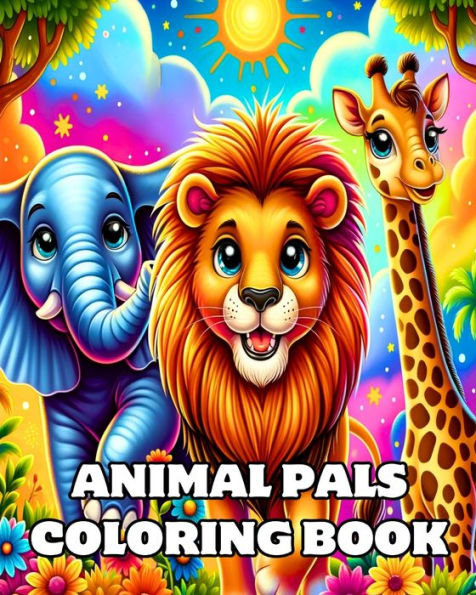 Animal Pals Coloring Book: Big and Easy Designs to Color for Kids Ages 2-4