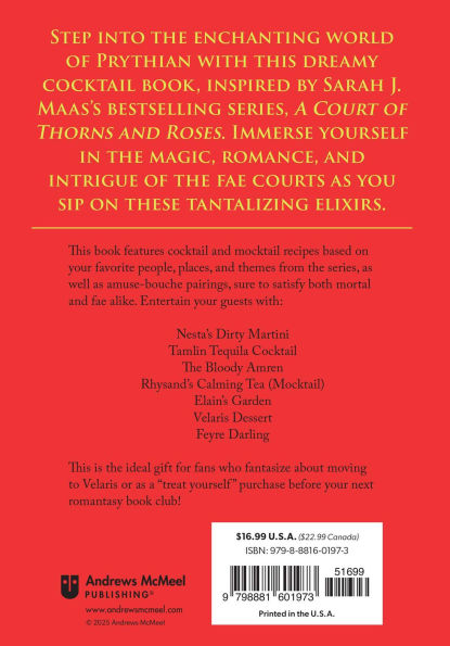 The Unofficial A Court of Thorns and Roses Cocktail Book
