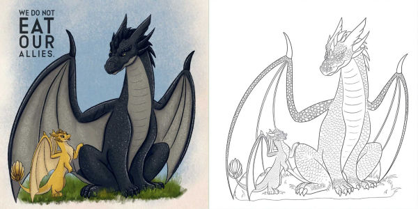 Fourth Wing: The Official Coloring Book