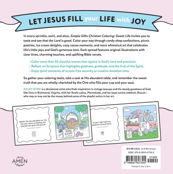 Simple Gifts Christian Coloring: Sweet Life: Scenes & Scripture that Celebrate Everyday Grace, Beauty & Joy
