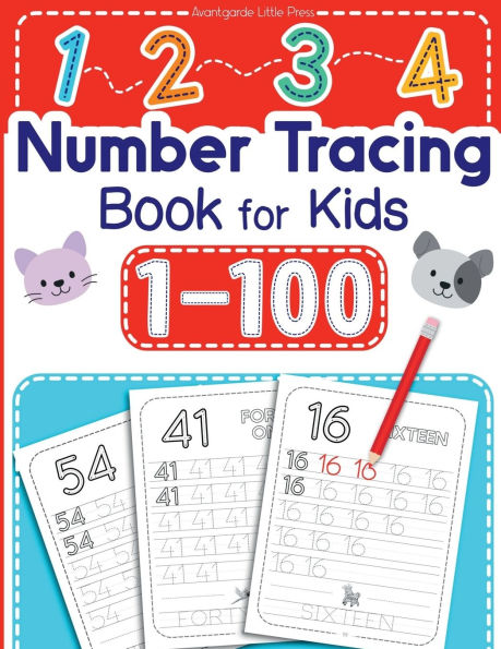 1-100 Number Tracing Book for Kids: Number Tracing Book for Kids Ages 3-5 Preschool Math Workbook. Homeschool Preschool Learning Activities for 3 year olds