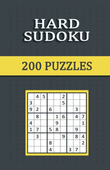 Hard Sudoku 200 Puzzles: Hard Sudoku, one puzzle per page