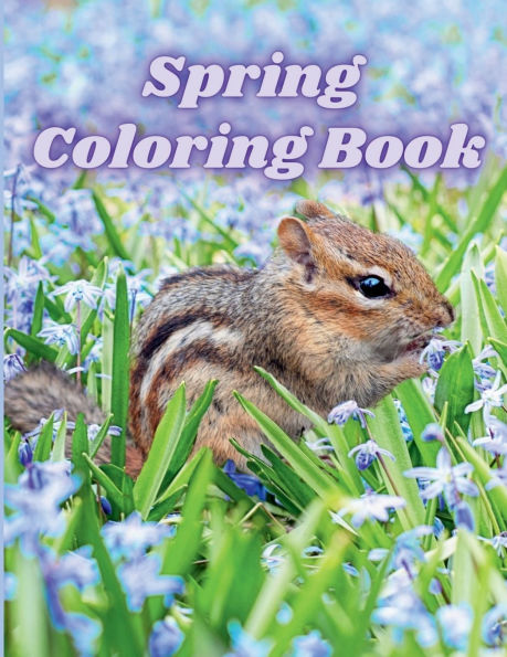 Spring Coloring Book: Springtime Adult Coloring Pages with Butterflies, Wildflowers, Birds and Easy Spring Themed Scenes, Relaxation and Stress Relief Blooming Trees for Women and Men