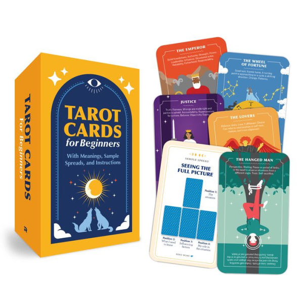 Tarot Cards for Beginners Larger SizeWith Meanings, Sample Spreads