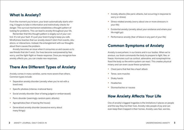 Anxiety Journal: Daily Check-In: 60 Days of Reflection Space to Track, Understand, and Manage Your Anxiety