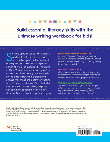My First Learn-to-Write Workbook: Pen Control, Line Tracing, Letters, and More!