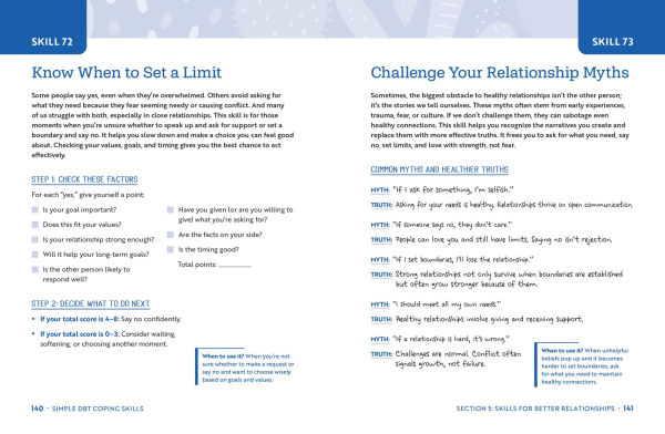 Simple DBT Coping Skills: 75 Ways to Live Mindfully, Regulate Emotions, Manage Distress, and Improve Relationships