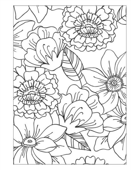 Stress Relief Flower Coloring Book For Adults, Book by Callisto Publishing, Official Publisher Page