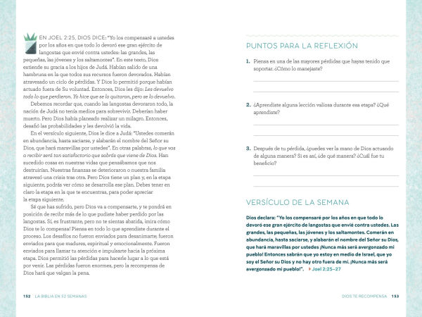 la Biblia en 52 semanas: Un estudio bíblico anual para mujer