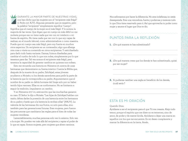 la Biblia en 52 semanas: Un estudio bíblico anual para mujer