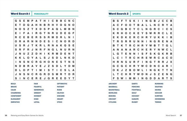 Relaxing Brain Games for Adults: 100+ Logic, Math, and Word Puzzles to Help You Unwind