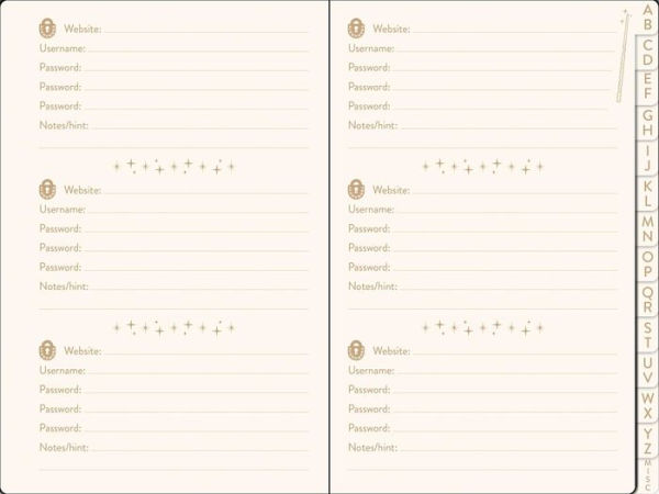 Harry Potter: Alohomora Password Book: A Website and Password Organizer