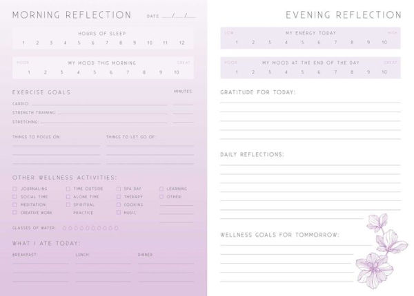 Wellness: A Day and Night Reflection Journal (90 Days)