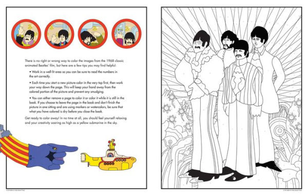 The Beatles Yellow Submarine Color By Numbers