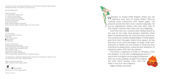 Studio Ghibli Origami: Unofficial Papercraft Projects to Create Totoro, Ponyo, Jiji, and more!